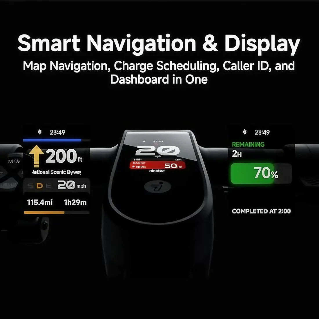 G3 Electric Scooter - 50mi Range, 28mph, 2000W Dual Suspension | Smart TFT Display, Apple Find My, Fast Charge, Self-Sealing Tires