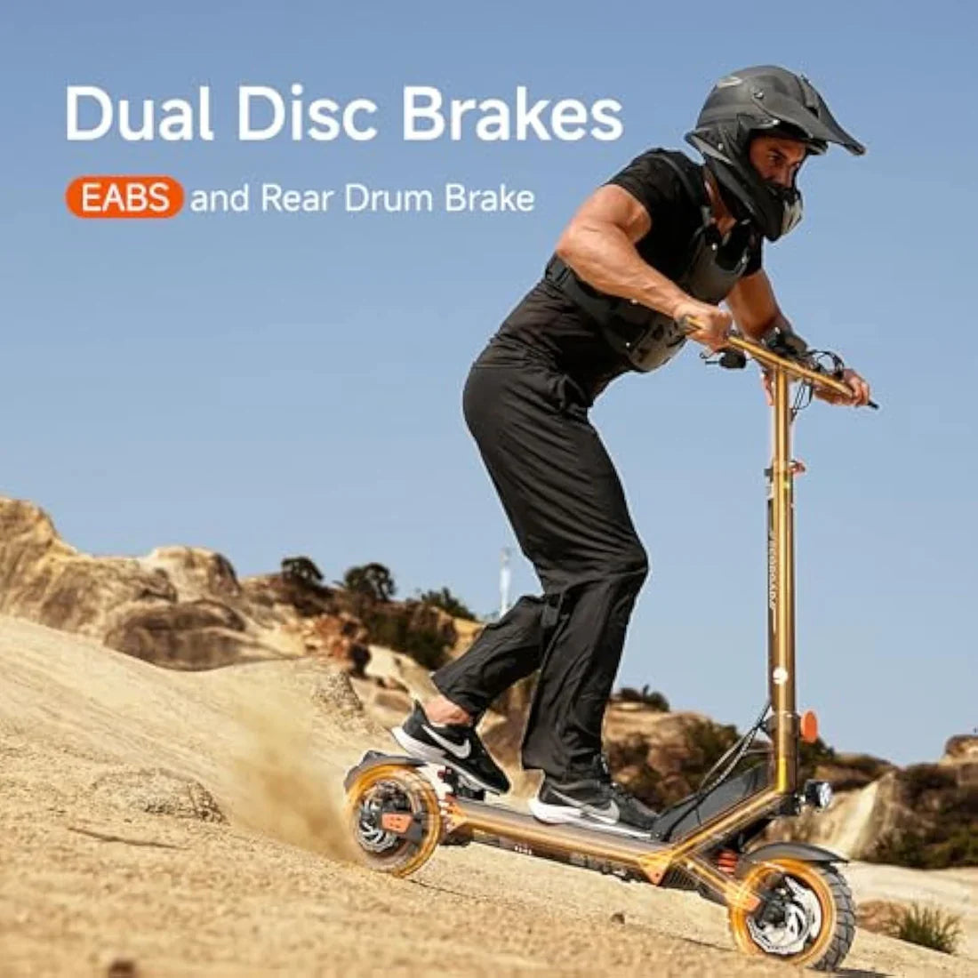 ET8 Electric Scooter – 1000W Motor, 32 MPH, 50mi Range | 10" Off-Road Tires, 4-Speed Modes, Cruise Control & Color Display