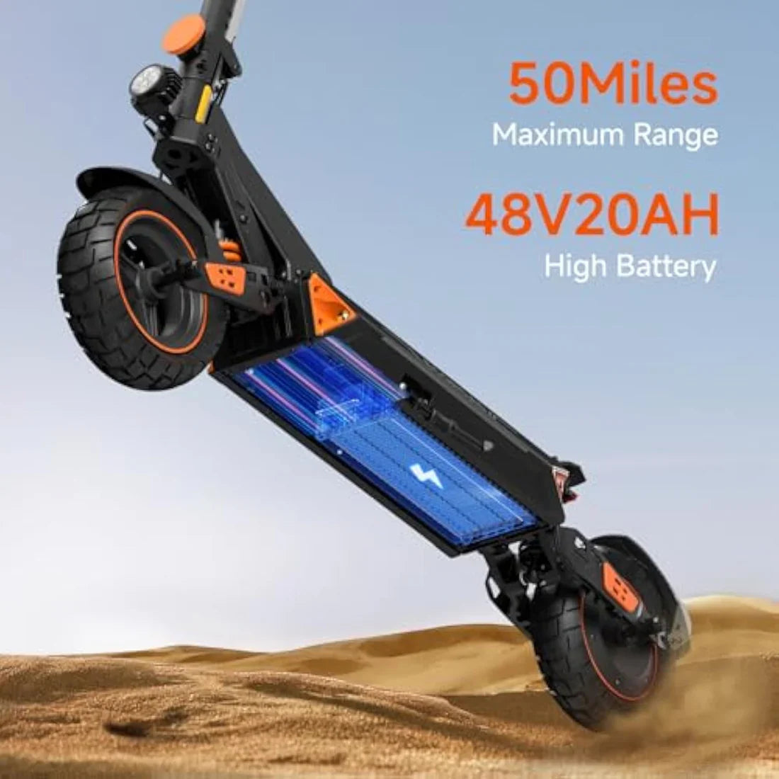 ET8 Electric Scooter – 1000W Motor, 32 MPH, 50mi Range | 10" Off-Road Tires, 4-Speed Modes, Cruise Control & Color Display
