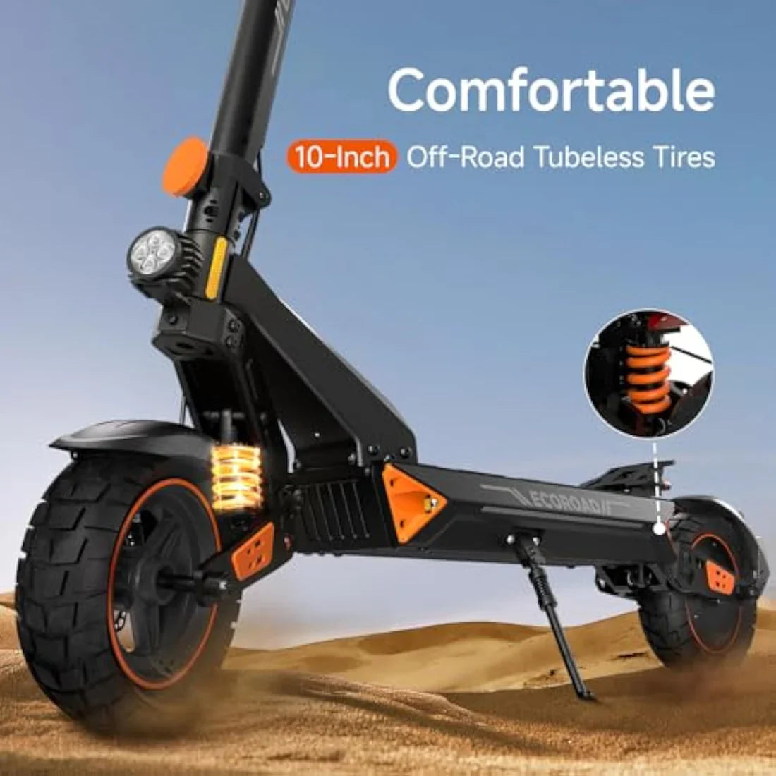 ET8 Electric Scooter – 1000W Motor, 32 MPH, 50mi Range | 10" Off-Road Tires, 4-Speed Modes, Cruise Control & Color Display