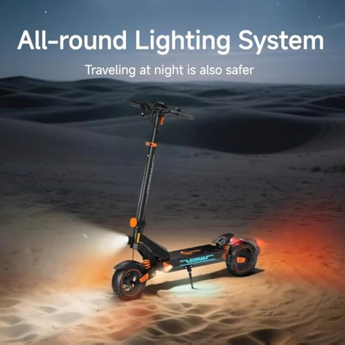 ET8 Electric Scooter – 1000W Motor, 32 MPH, 50mi Range | 10" Off-Road Tires, 4-Speed Modes, Cruise Control & Color Display