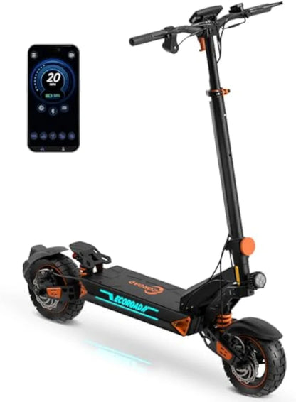 ET8 Electric Scooter – 1000W Motor, 32 MPH, 50mi Range | 10" Off-Road Tires, 4-Speed Modes, Cruise Control & Color Display